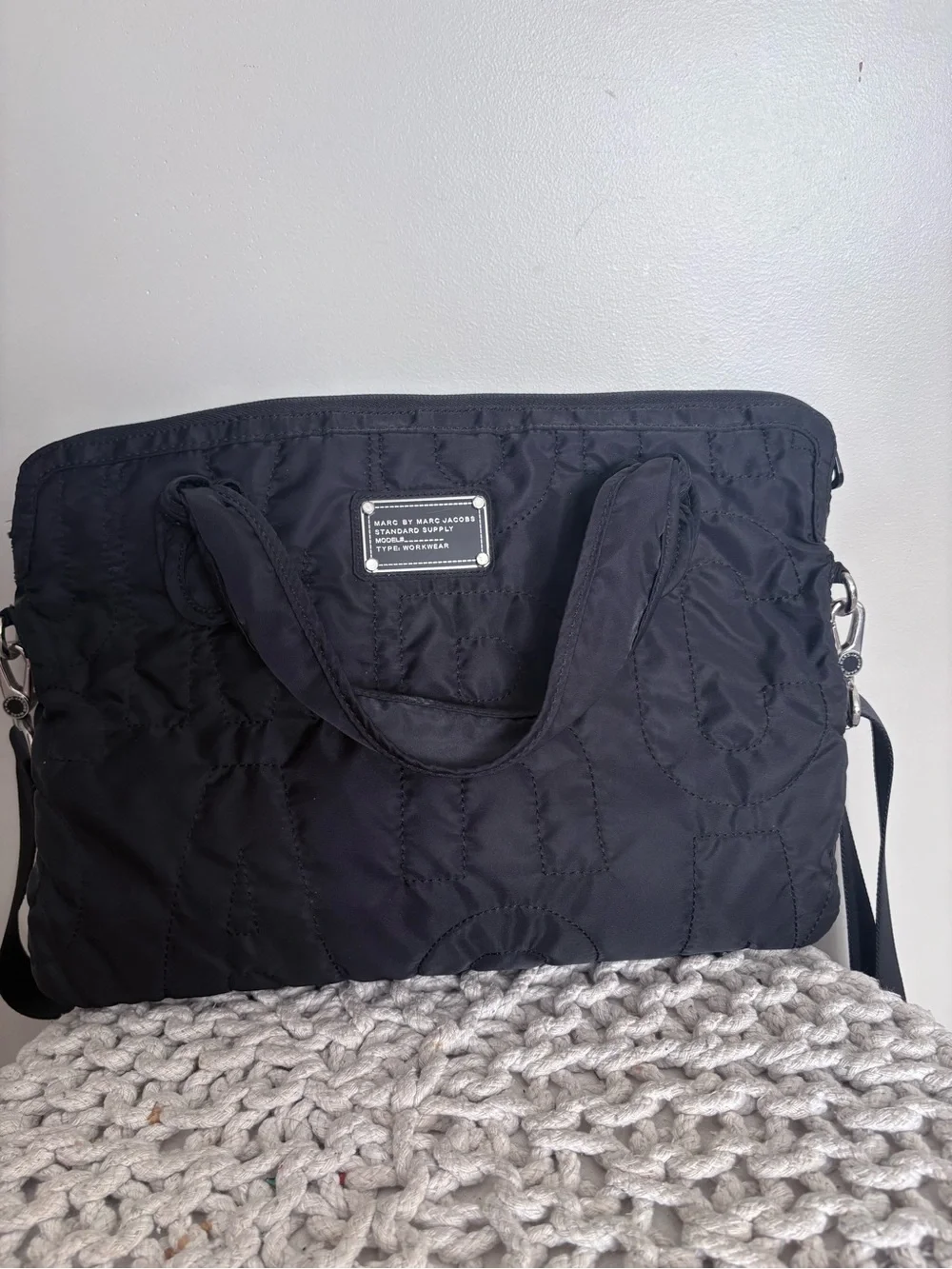 Marc by Marc Jacobs Quilted Nylon Laptop Bag / Briefcase